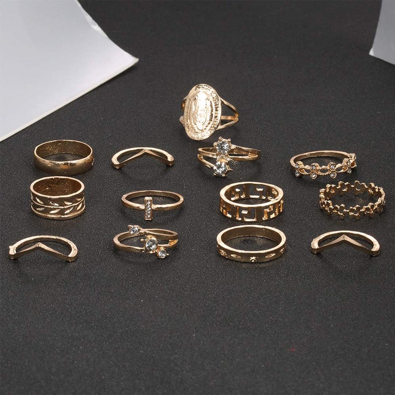 CSIYANJRY99 Gold Finger Rings for Women,Gold Knuckle Rings Set for Women Boho Vintage Finger Jewelry Stackable Midi Rings Multiple Rings Bulk Pack - Image 5
